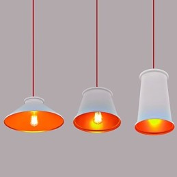 Lámpara colgante de metal de 3 luces, estilo mini, moderna y contemporánea