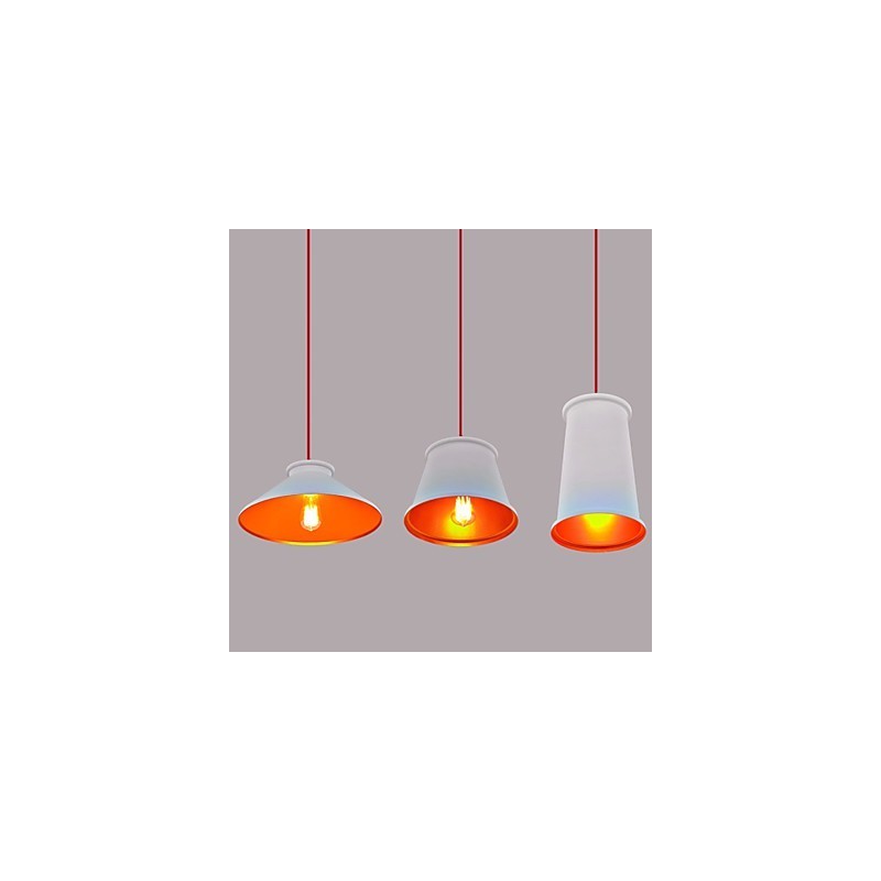 Lámpara colgante de metal de 3 luces, estilo mini, moderna y contemporánea