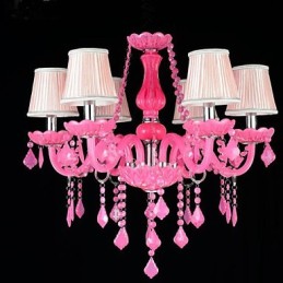 Lámpara de café Proyecto Luz Vela Cristal Lámpara colgante Rosa A