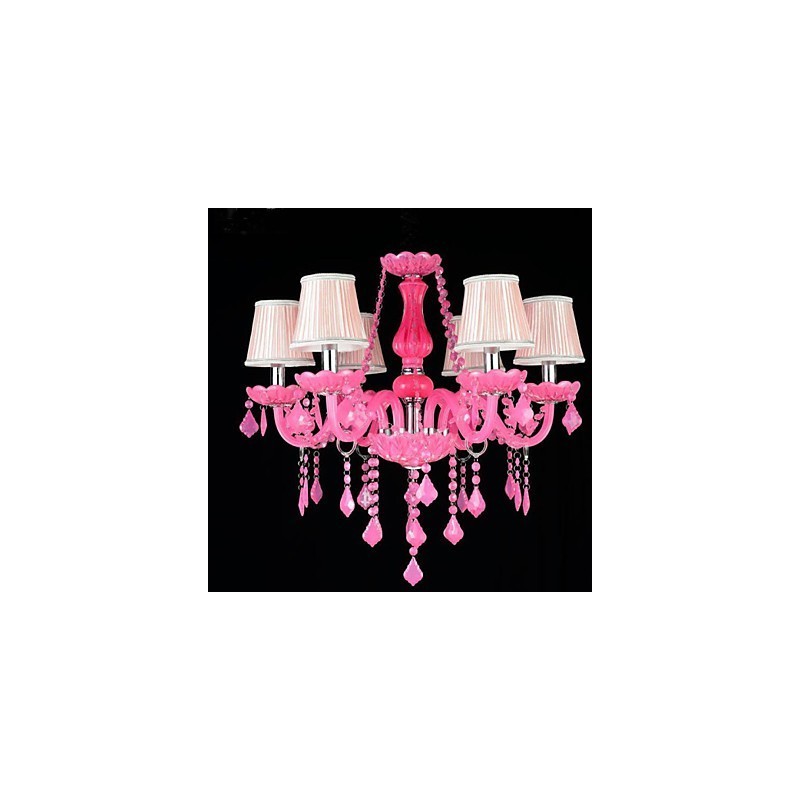 Lámpara de café Proyecto Luz Vela Cristal Lámpara colgante Rosa A