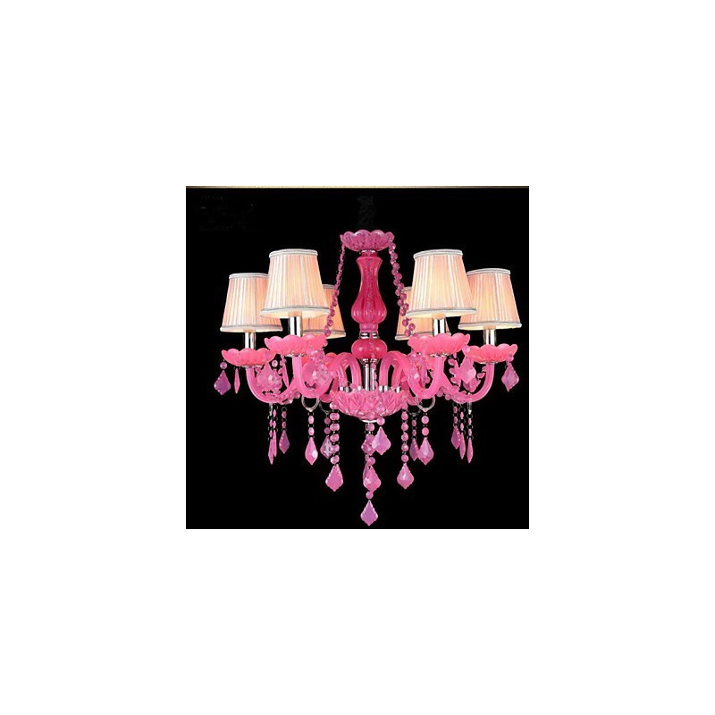 Lámpara de café Proyecto Luz Vela Cristal Lámpara colgante Rosa A