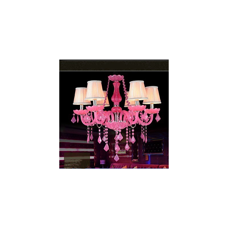 Lámpara de café Proyecto Luz Vela Cristal Lámpara colgante Rosa A