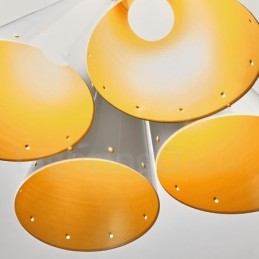 Lámpara colgante de aleación de aluminio de lujo, estilo rústico retro, de 4 luces, con pantalla de aleación de aluminio.