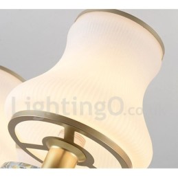 Lámpara colgante de cristal rústica retro de lujo de 12 luces con pantalla de cristal