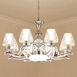 Lámpara colgante de cristal de lujo rústica retro con pantalla de cristal