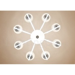 Lámpara colgante de cristal de lujo rústica retro con pantalla de cristal