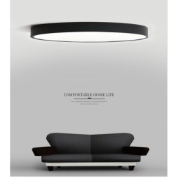 Lámpara de techo empotrada de estilo nórdico contemporáneo, ultrafina y regulable, con pantalla acrílica y control remoto. También se puede usar como luz de pared.