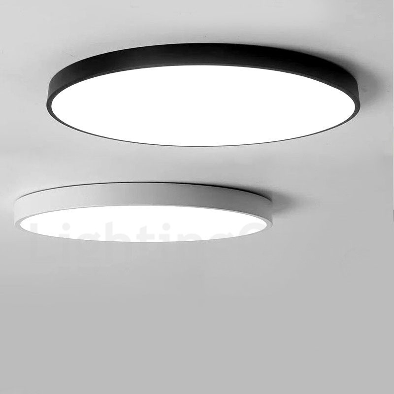 Lámpara de techo empotrada de estilo nórdico contemporáneo, ultrafina y regulable, con pantalla acrílica y control remoto. También se puede usar como luz de pared.