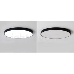 Lámpara de techo empotrada de estilo nórdico contemporáneo, ultrafina y regulable, con pantalla acrílica y control remoto. También se puede usar como luz de pared.