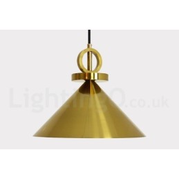 Lámpara colgante de techo de latón con diseño nórdico contemporáneo moderno de cobre puro y con subida y bajada.