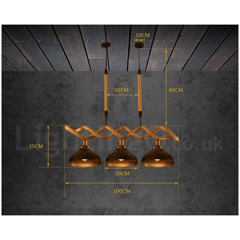 Lámpara de techo colgante de 3 luces