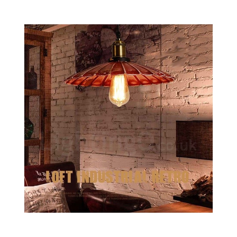 Lámpara colgante rústica estilo loft, estilo retro vintage, de 1 luz