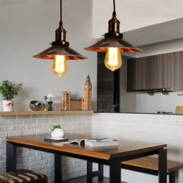 Lámpara colgante rústica estilo loft, estilo retro vintage, de 1 luz