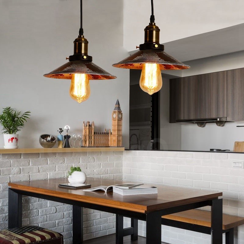 Lámpara colgante rústica estilo loft, estilo retro vintage, de 1 luz