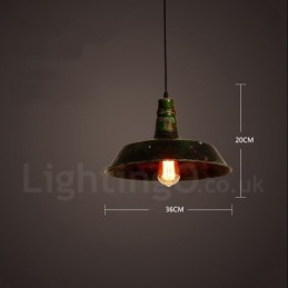Lámpara colgante rústica estilo loft, estilo retro vintage, de 1 luz