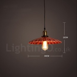 Lámpara colgante rústica estilo loft, estilo retro vintage, de 1 luz
