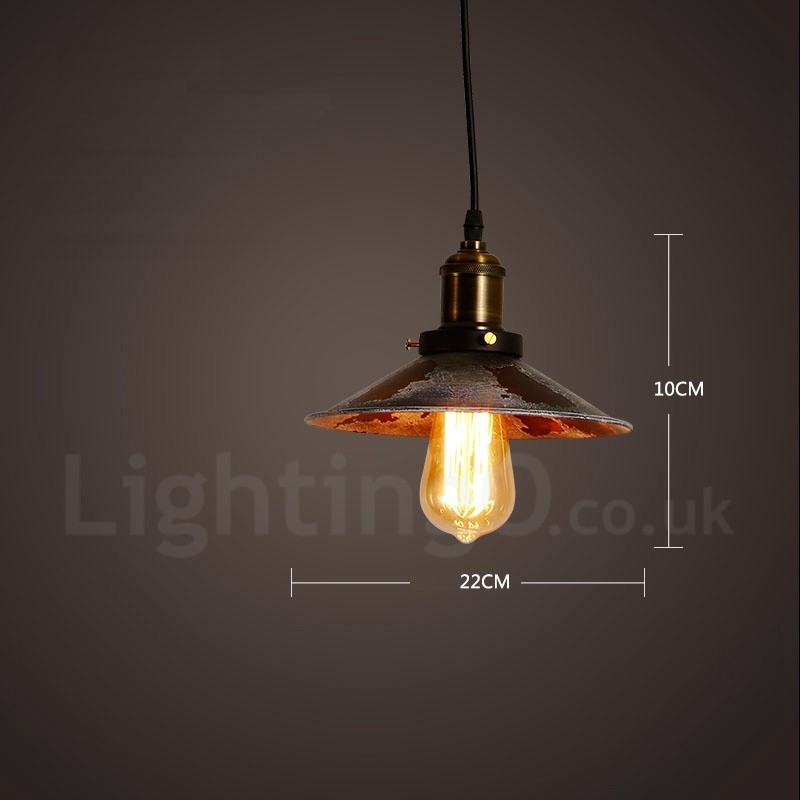 Lámpara colgante rústica estilo loft, estilo retro vintage, de 1 luz