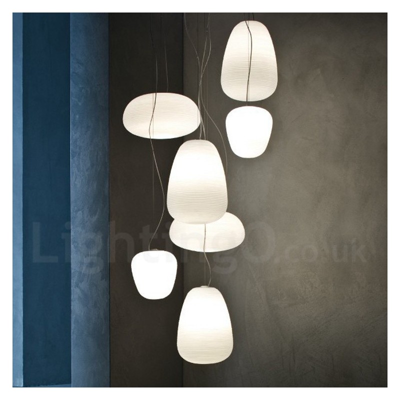 Lámpara colgante de techo moderna y contemporánea de 1 luz con pantalla de vidrio