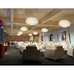 Lámpara colgante de techo moderna y contemporánea de 1 luz con pantalla de vidrio