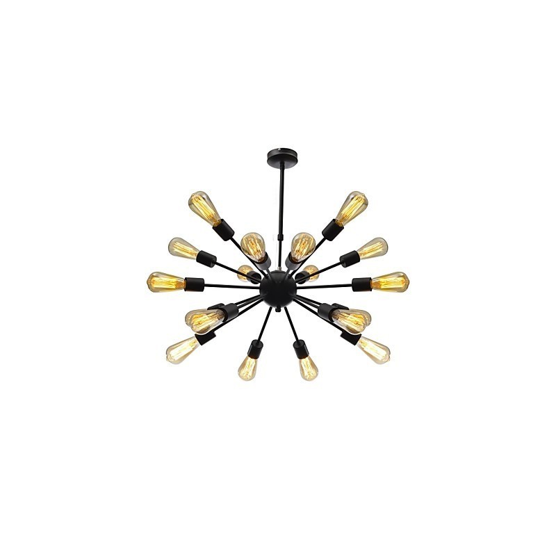 Lámpara de araña minimalista radial de 18 luces de estilo norteamericano