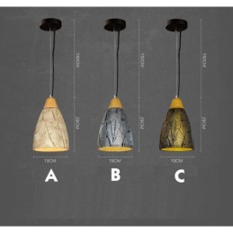 Lámpara de techo colgante moderna contemporánea de cemento de 1 luz