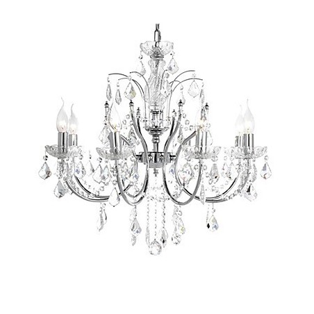 Elegante lámpara de araña de cristal con 8 luces