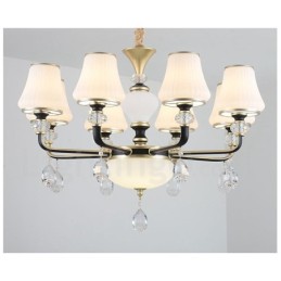 Lámpara colgante de cristal moderna, contemporánea, retro, de lujo, con pantalla de cristal