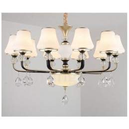 Lámpara colgante de cristal moderna, contemporánea, retro, de lujo, con pantalla de cristal