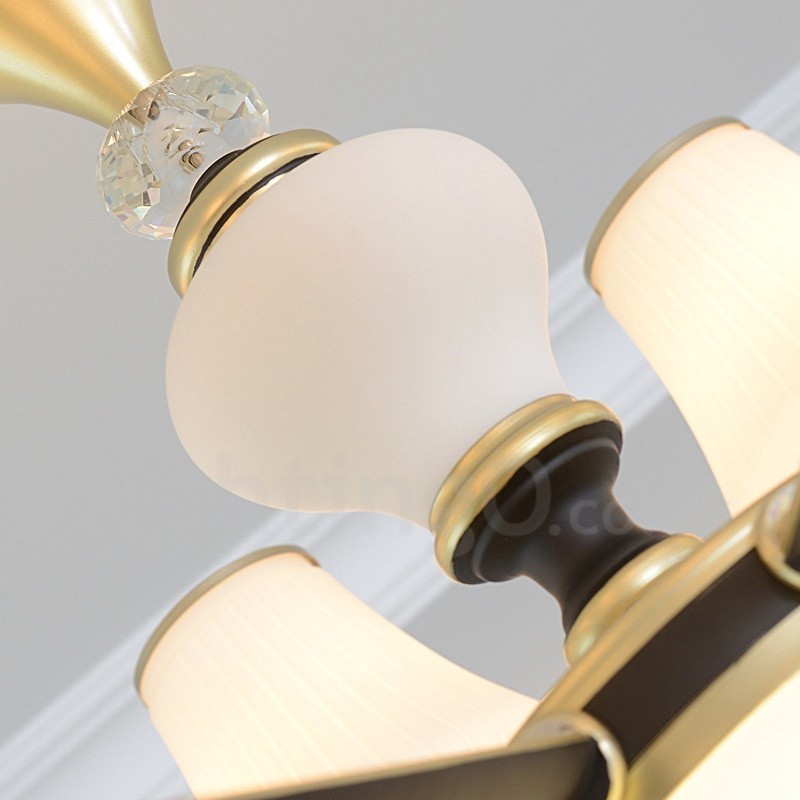 Lámpara colgante de cristal moderna, contemporánea, retro, de lujo, con pantalla de cristal