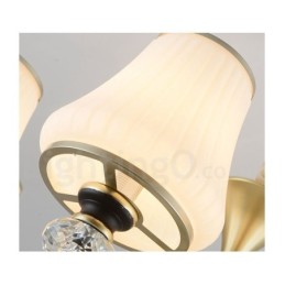 Lámpara colgante de cristal moderna, contemporánea, retro, de lujo, con pantalla de cristal