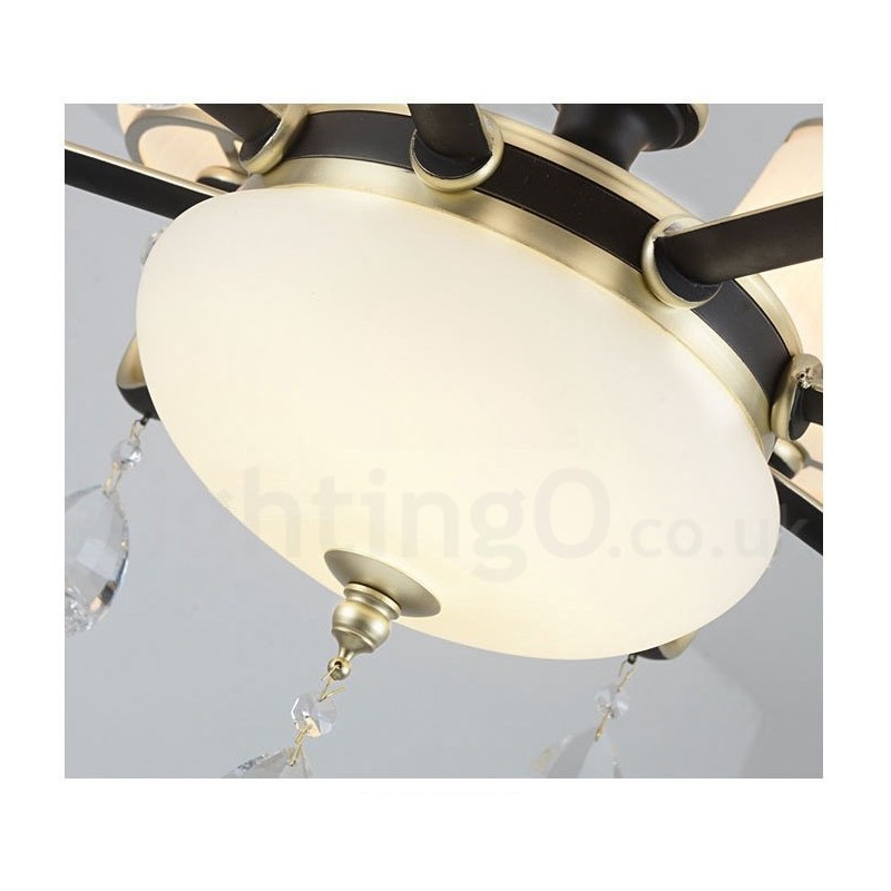 Lámpara colgante de cristal moderna, contemporánea, retro, de lujo, con pantalla de cristal