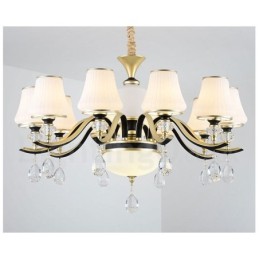 Lámpara colgante de cristal moderna, contemporánea, retro, de lujo, con pantalla de cristal