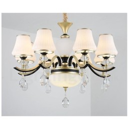 Lámpara colgante de cristal moderna, contemporánea, retro, de lujo, con pantalla de cristal