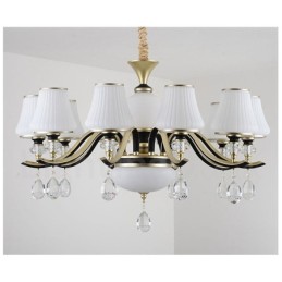 Lámpara colgante de cristal moderna, contemporánea, retro, de lujo, con pantalla de cristal