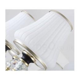 Lámpara colgante de cristal moderna, contemporánea, retro, de lujo, con pantalla de cristal