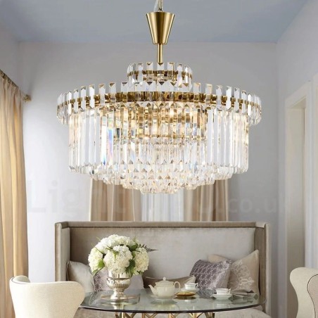 Lámpara colgante moderna contemporánea de acero de 9 luces con pantalla de cristal Lámpara colgante moderna contemporánea de acero de 9 luces con pantalla de cristal