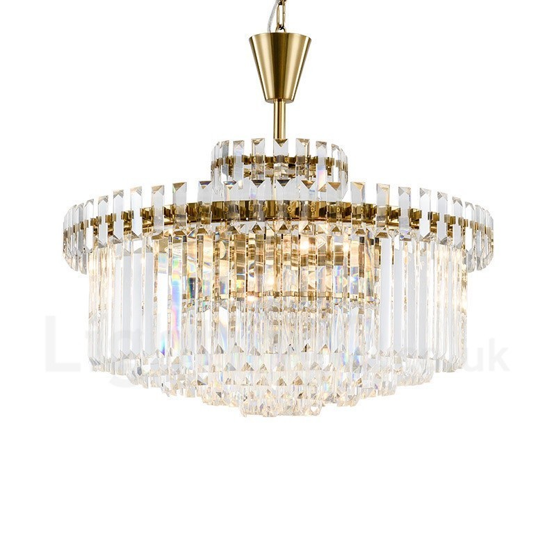 Lámpara colgante moderna contemporánea de acero de 9 luces con pantalla de cristal