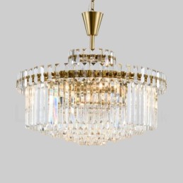 Lámpara colgante moderna contemporánea de acero de 9 luces con pantalla de cristal