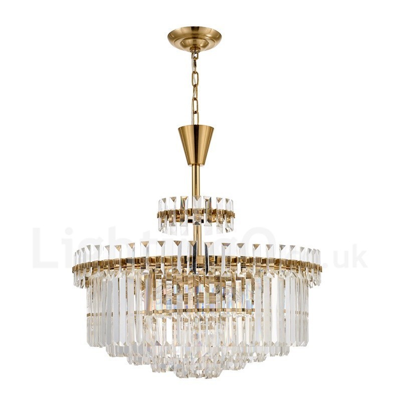 Lámpara colgante moderna contemporánea de acero de 9 luces con pantalla de cristal