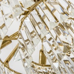 Lámpara colgante moderna contemporánea de acero de 9 luces con pantalla de cristal