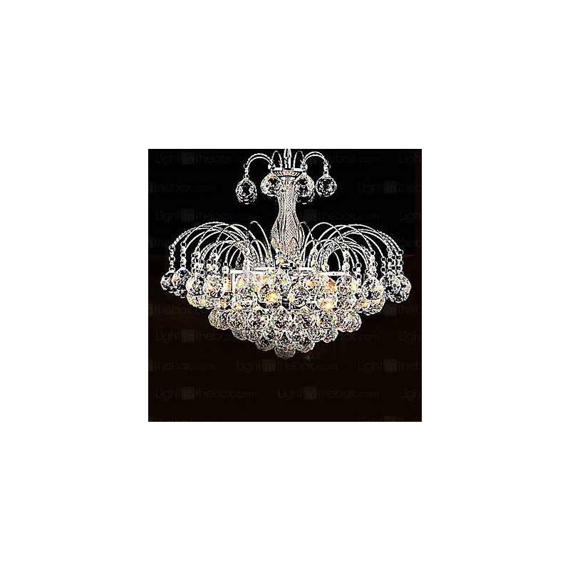 Lámpara colgante de lujo moderna de cristal de 3 luces