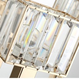 Lámpara colgante moderna contemporánea de acero de 10 luces con pantalla de cristal