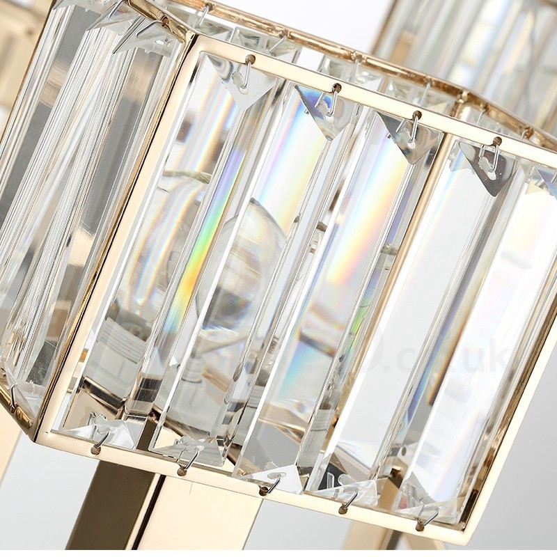 Lámpara colgante moderna contemporánea de acero de 10 luces con pantalla de cristal