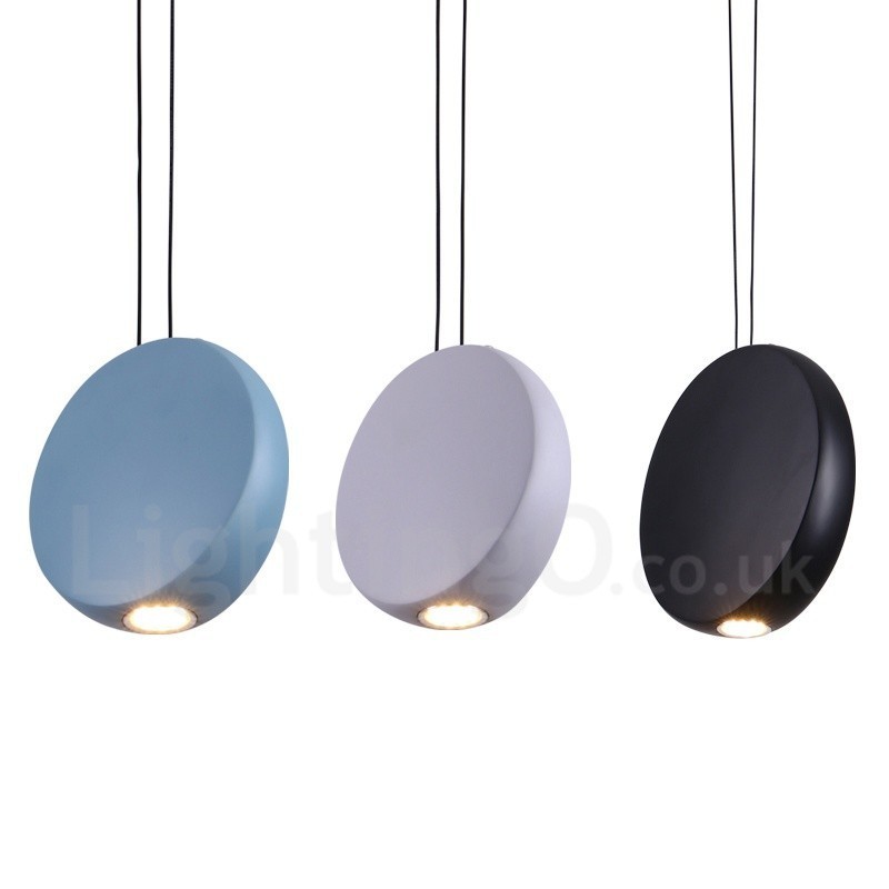 Lámpara colgante moderna contemporánea de una luz de aleación de aluminio con pantalla de aleación de aluminio