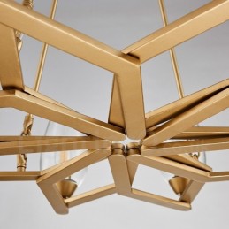 Lámpara colgante moderna contemporánea de acero de 10 luces con pantalla de vidrio