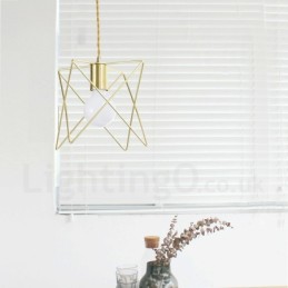 Lámpara colgante moderna contemporánea de acero de 1 luz con pantalla