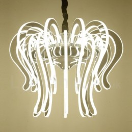 Lámpara de araña moderna contemporánea de acero de 20 luces con pantalla acrílica
