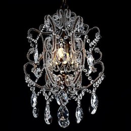 Lámpara colgante de cristal con diseño de araña moderna y vintage