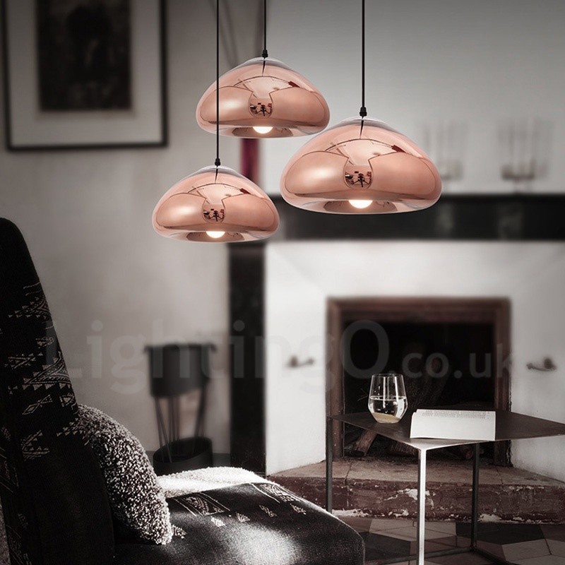 Lámpara colgante moderna contemporánea de vidrio de 1 luz con pantalla de vidrio