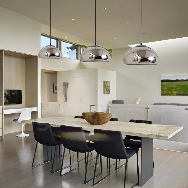 Lámpara colgante moderna contemporánea de vidrio de 1 luz con pantalla de vidrio